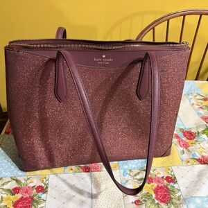 Kate Spade Sparkle Tote - Burgundy 3 For One Price!